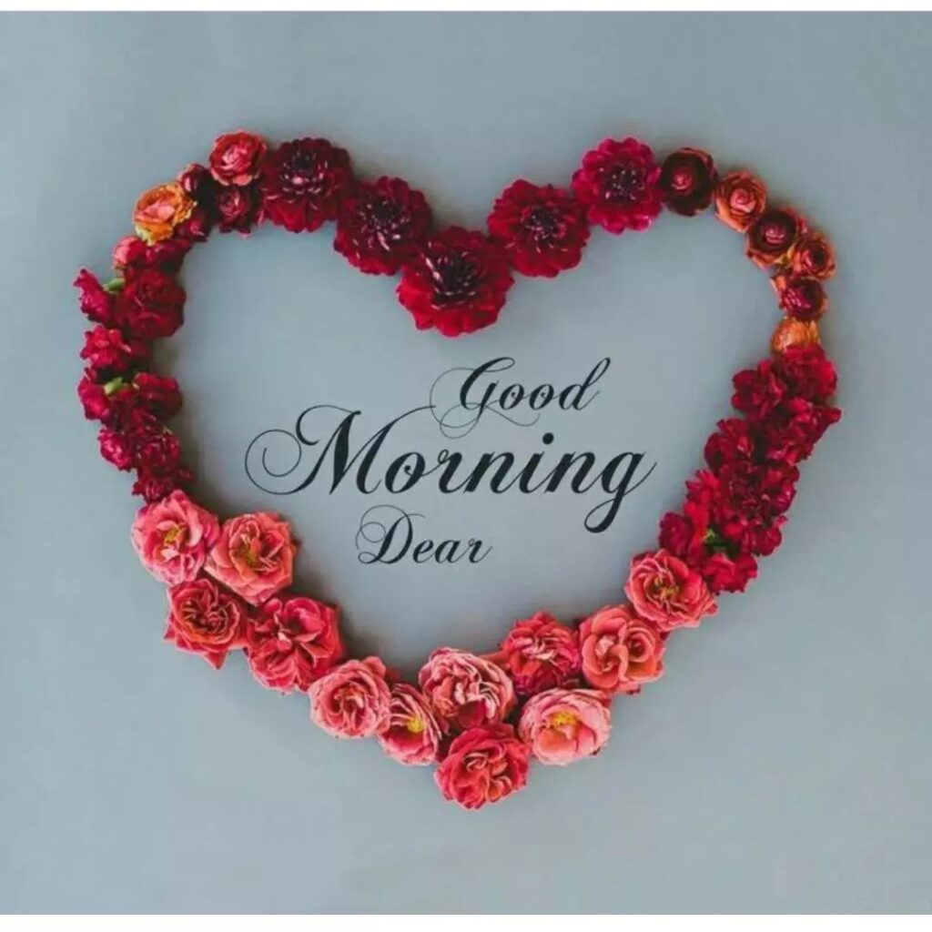 good morning love heart shape image