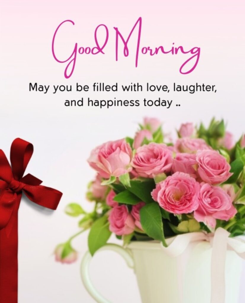 good morning wishes with rose