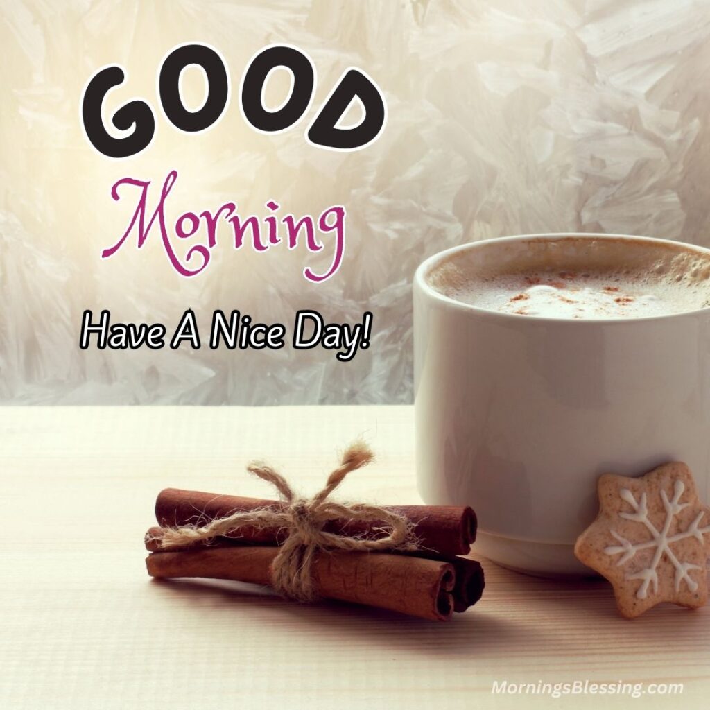 good morning winter coffee image